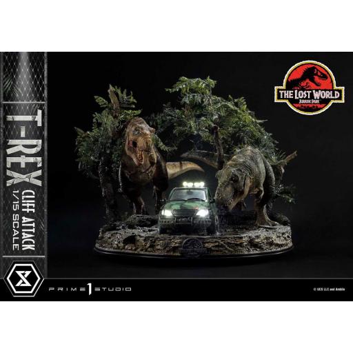 Estatua Jurassic Park El Mundo Perdido T-Rex Cliff Attack Prime 1 Studio 53 cm [0]