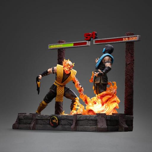 Estatua Mortal Kombat Scorpion & Sub-Zero Fatality Iron Studios 27 cm [1]
