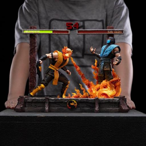 Estatua Mortal Kombat Scorpion & Sub-Zero Fatality Iron Studios 27 cm [7]