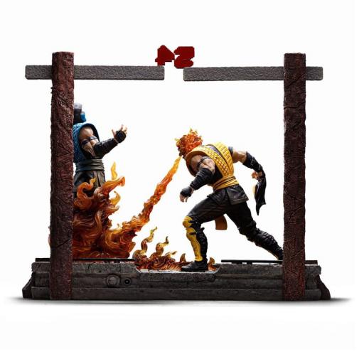 Estatua Mortal Kombat Scorpion & Sub-Zero Fatality Iron Studios 27 cm [6]