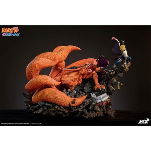 Estatua Naruto Shippuden Namikaze Minato VS Kurama 59 cm