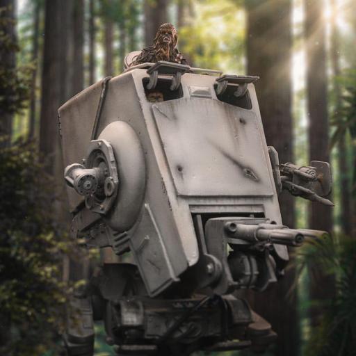 Estatua Star Wars AT-ST and Chewbacca Demi Art Scale Iron Studios 53 cm [3]