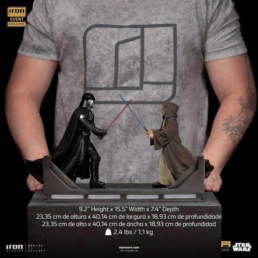 Estatua Star Wars Darth Vader Vs Obi-Wan Kenobi Iron Studios 24 cm [7]