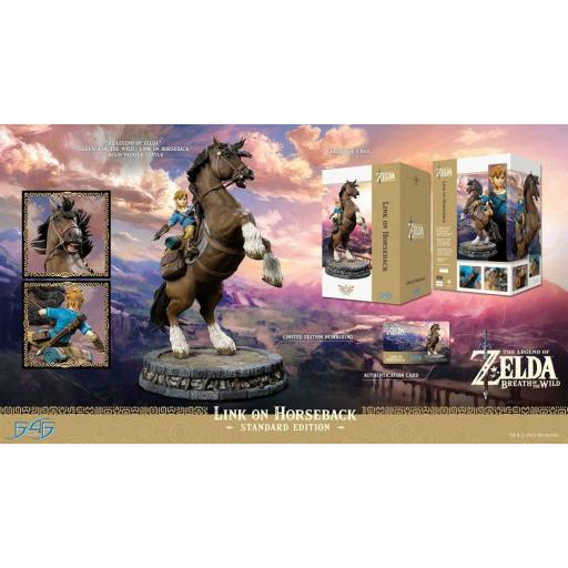 Estatua The Legend of Zelda Breath of the Wild Link on Horseback 56 cm