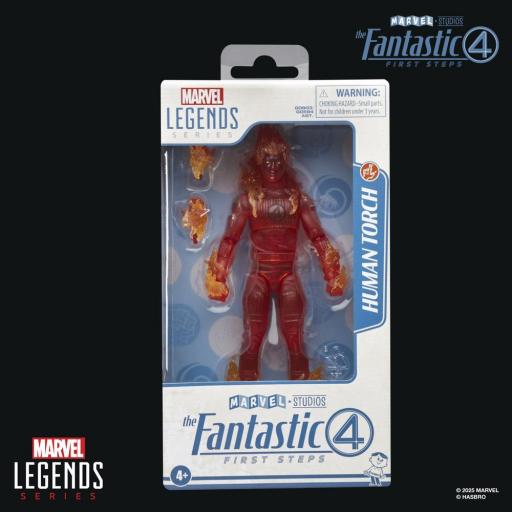 Figura 4 Fantásticos Antorcha Humana Marvel Legends Hasbro 15 cm