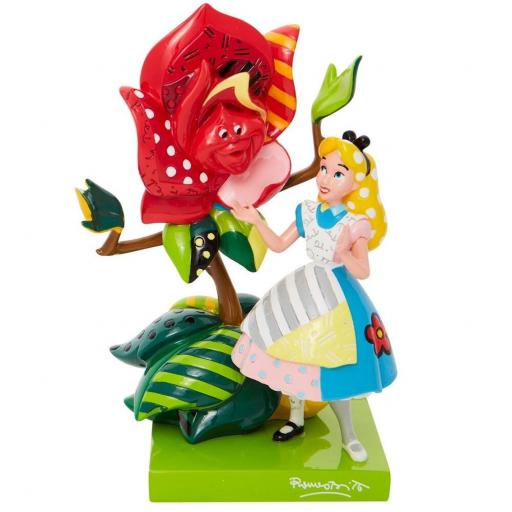 Figura Alicia en el País de las Maravillas con flor 18 cm