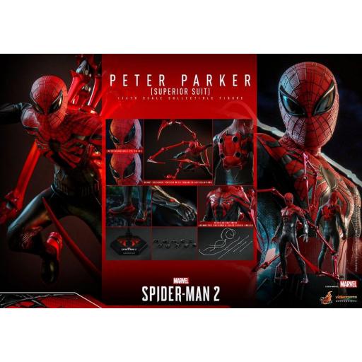 Figura Articulada Hot Toys SpiderMan 2 (videojuego) Peter Parker Superior Suit 30 cm [3]