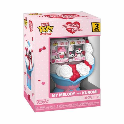 Figura Bitty POP Bouquet Hello Kitty My Melody and Kuromi San Valentin 10 cm [1]