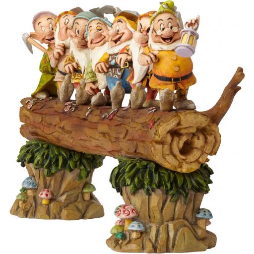 Figura Blancanieves y los 7 Enanitos Tronco Disney Enesco 21 cm [0]