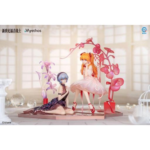 Figuras Set Evangelion Asuka Langley & Rei Ayanami Whisper of Flower 22 cm
