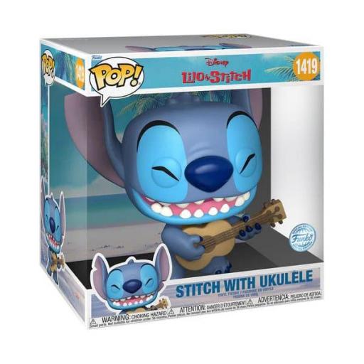 Figura Funko Pop! Stitch con ukelele Jumbo  25 cm [1]