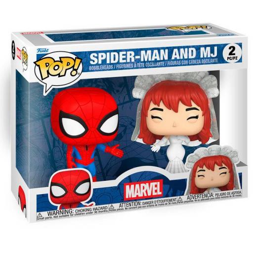 Figura Funko Pop! Superhero Couples Spider-Man & Mary Jane 9 cm [1]