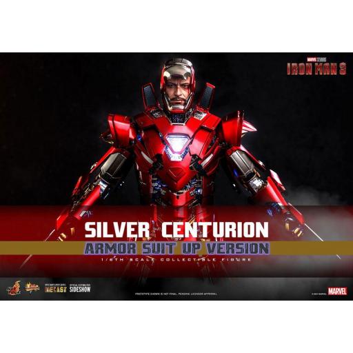 Figura Iron Man 3 Movie Masterpiece Silver Centurion Hot Toys 32 cm [2]