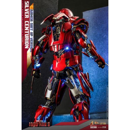 Figura Iron Man 3 Movie Masterpiece Silver Centurion Hot Toys 32 cm [6]