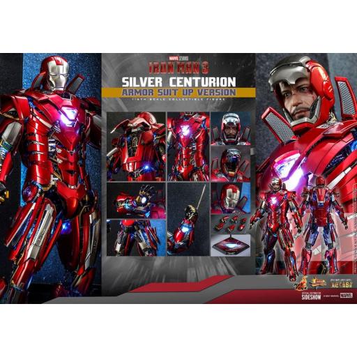 Figura Iron Man 3 Movie Masterpiece Silver Centurion Hot Toys 32 cm [7]