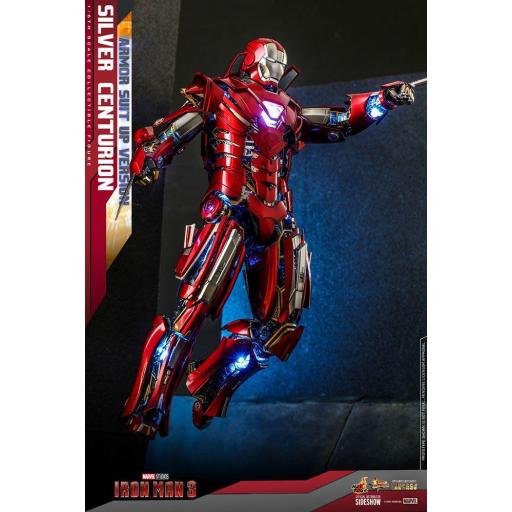 Figura Iron Man 3 Movie Masterpiece Silver Centurion Hot Toys 32 cm [4]