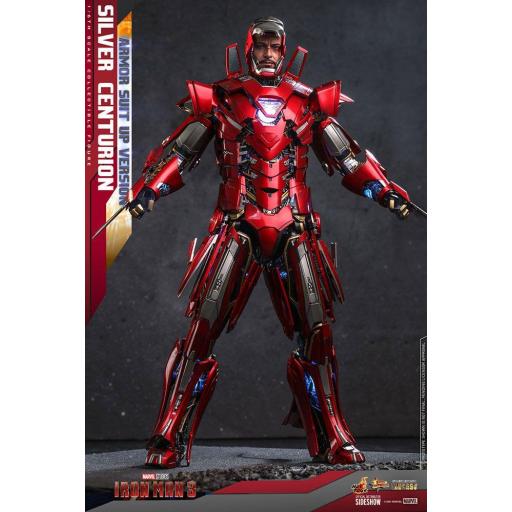Figura Iron Man 3 Movie Masterpiece Silver Centurion Hot Toys 32 cm [3]