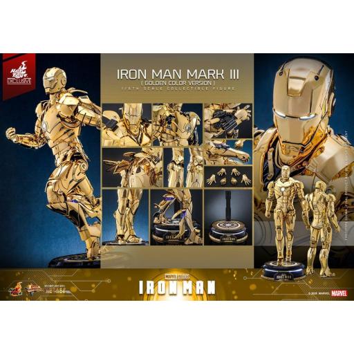 Figura Iron Man Mark III Gold Version Exclusive Marvel Hot Toys 33 cm [7]