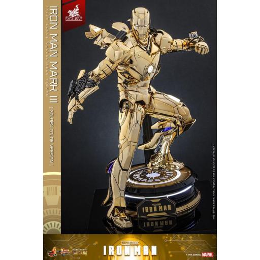 Figura Iron Man Mark III Gold Version Exclusive Marvel Hot Toys 33 cm [4]