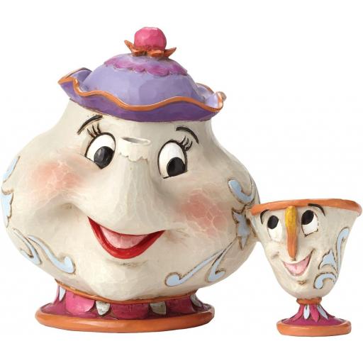 Figura La Bella y la Bestia Señora Potts & Chip Disney Enesco 11 cm [0]