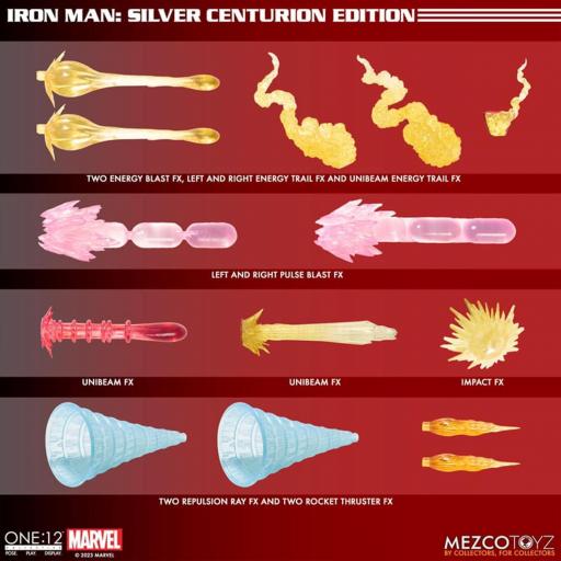 Figura Marvel Iron Man Silver Centurion Edition Mezco Toyz 16 cm [6]