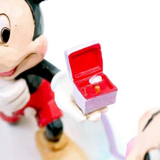 Figura Mickey & Minnie Pedida de Mano Disney Enesco 15 cm [3]