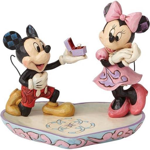Figura Mickey & Minnie Pedida de Mano Disney Enesco 15 cm