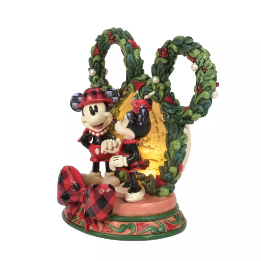 Figura Mickey Mouse & Minnie Navidad Mágica Disney Enesco 19 cm [1]