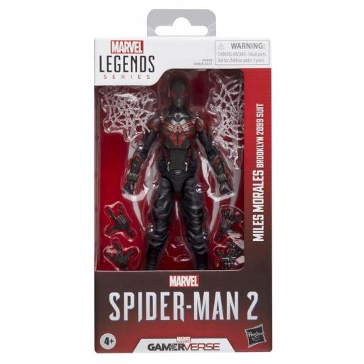 Figura Miles Morales Brooklyn 2099 Suit Spider-Man 2 Gamerverse Marvel Legends Hasbro 15 cm