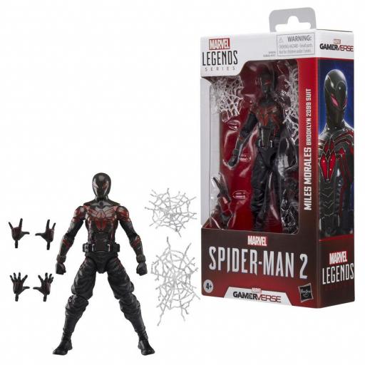 Figura Miles Morales Brooklyn 2099 Suit Spider-Man 2 Gamerverse Marvel Legends Hasbro 15 cm [3]