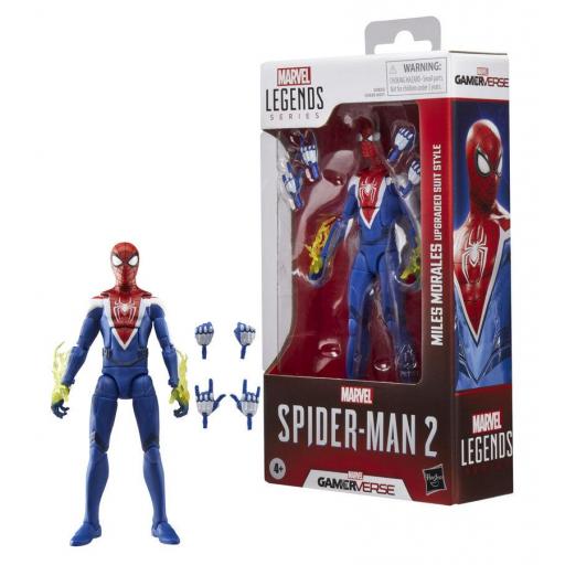 Figura Miles Morales Upgraded Suit Style Spider-Man 2 Gamerverse Marvel Legends Hasbro 15 cm