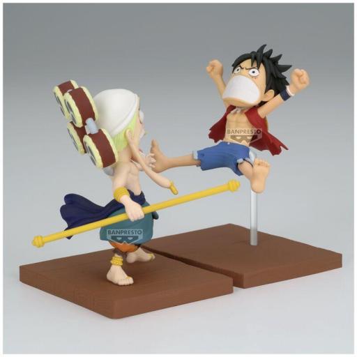 Figura One Piece Monkey D. Luffy & Enel WCF Log Stories Banpresto 7 cm [2]