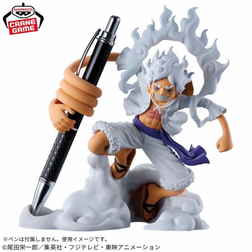 Figura One Piece Monkey D. Luffy Gear 5 Soporte Bolígrafo Banpresto 10 cm