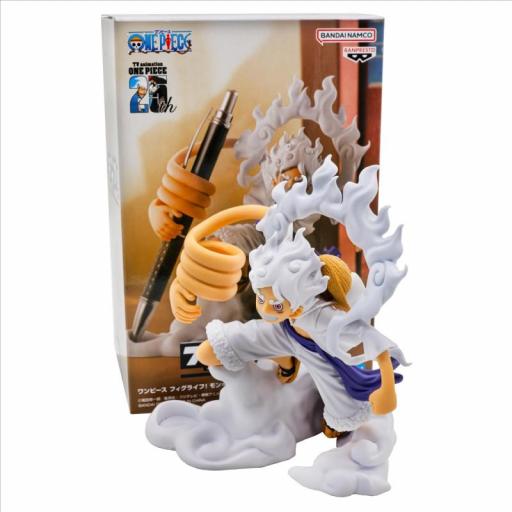 Figura One Piece Monkey D. Luffy Gear 5 Soporte Bolígrafo Banpresto 10 cm [6]