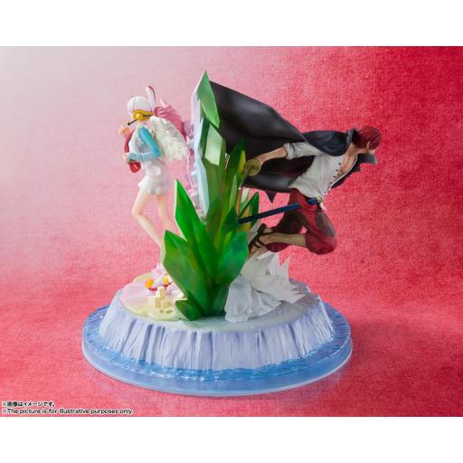 Figura One Piece Shanks & Uta Extra Battle Red FiguartsZero Tamashii 24 cm [7]