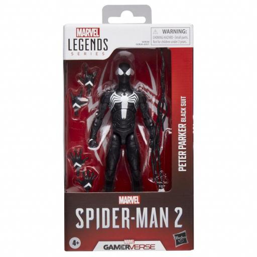 Figura Peter Parker Black Suit Spider-Man 2 Gameverse Marvel Legends Hasbro 15 cm [1]