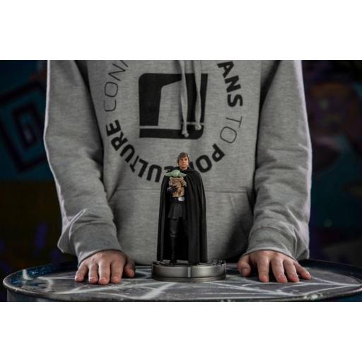 Figura Star Wars The Mandalorian Luke Skywalker y Grogu Iron Studios 21 cm [5]