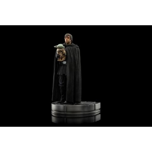 Figura Star Wars The Mandalorian Luke Skywalker y Grogu Iron Studios 21 cm [3]