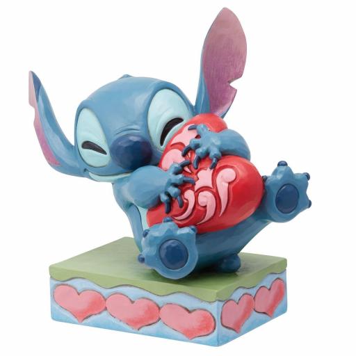 Figura Stitch abrazando un corazón 6 cm [2]