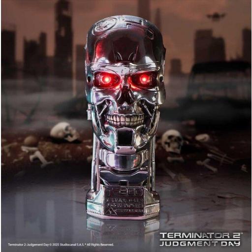 Figura Terminator T-800 Cabeza con Luz Nemesis Now 21 cm