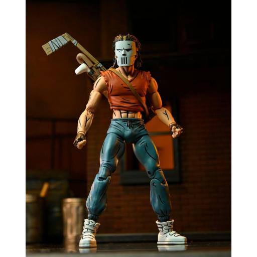 Figura Tortugas Ninja Casey Jones Camisa Roja Mirage Comics NECA 18 cm