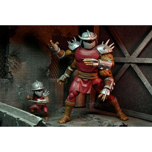 Figura Tortugas Ninja Shredder Clone & Mini Shredder Deluxe Mirage Comics NECA 18 cm [1]