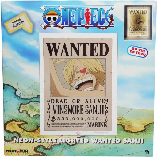 Lámpara Neón One Piece Sanji Wanted 30 cm [2]