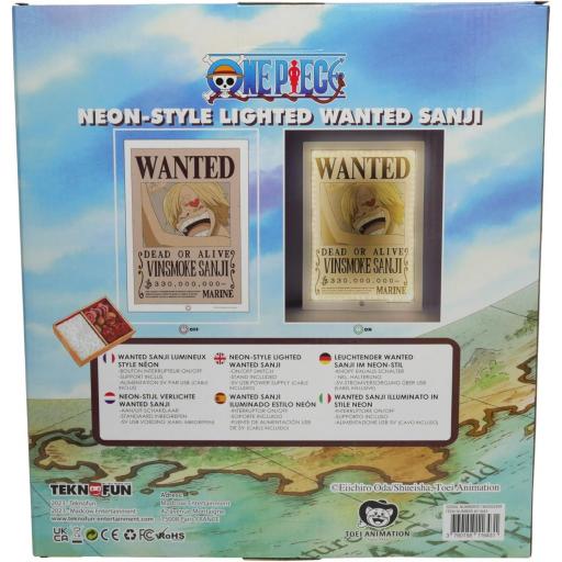Lámpara Neón One Piece Sanji Wanted 30 cm [3]