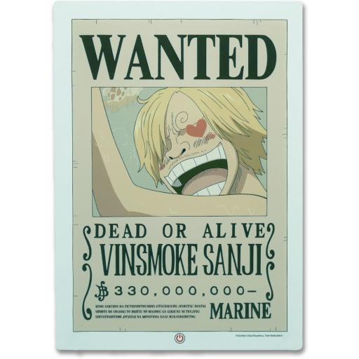 Lámpara Neón One Piece Sanji Wanted 30 cm