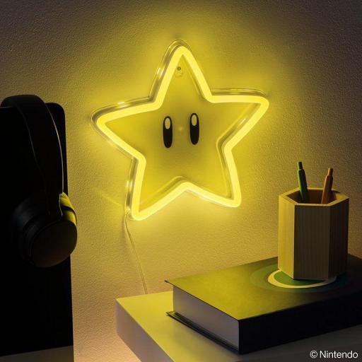 Lámpara Super Mario Star Neon Paladone 24 cm