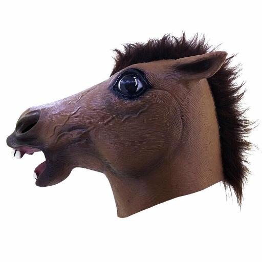 Máscara Caballo Marrón Disfraz Halloween Cosplay Ghoulish  [5]