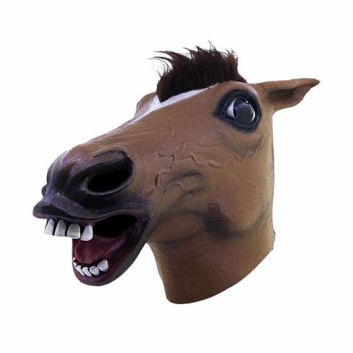 Máscara Caballo Marrón Disfraz Halloween Cosplay Ghoulish  [4]