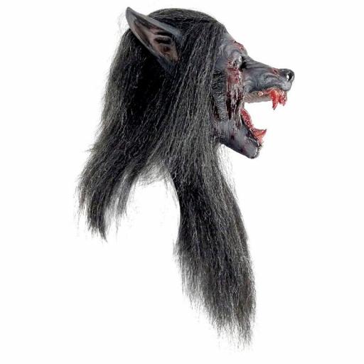 Máscara Lobo Negro Disfraz Halloween Cosplay Ghoulish  [3]