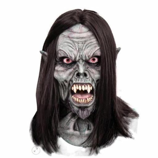 Máscara Vampiro con Cabello Disfraz Halloween Cosplay Ghoulish  [0]